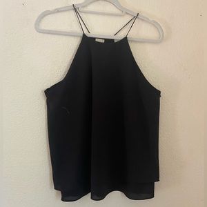 Black paper crane tank top with think straps. Size small